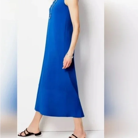 J. Jill Blue Ruffled! Beautiful NWT - Picture 2 of 6